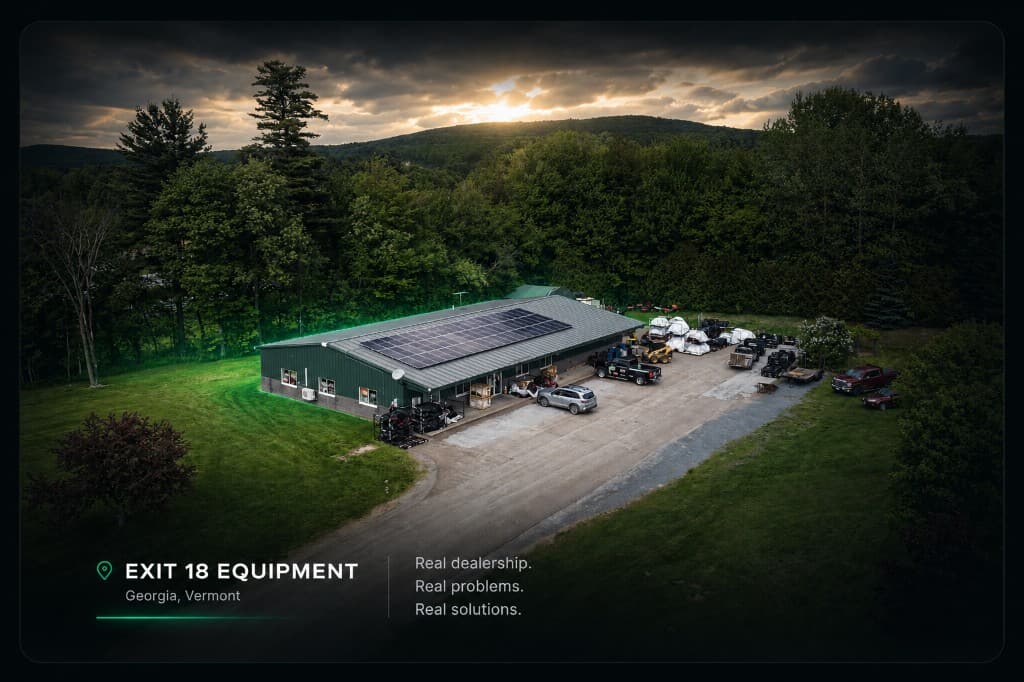 Exit 18 Equipment dealership in Georgia, Vermont, where Benchline was developed